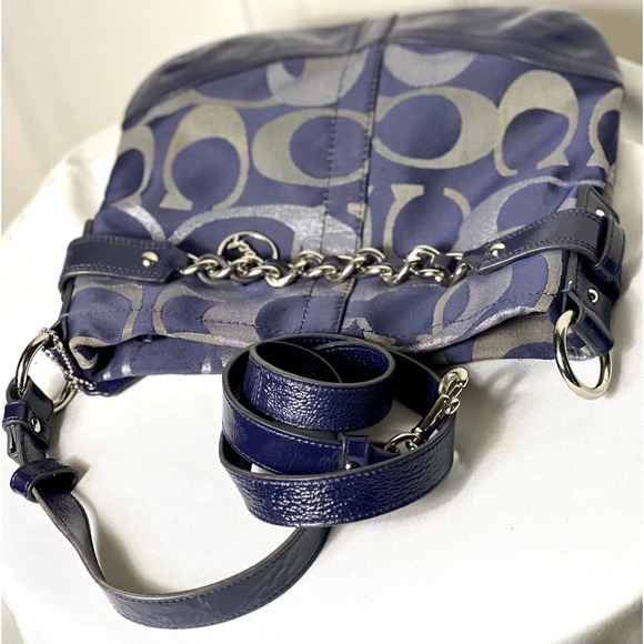 Coach Optic Metallic Signature Chain Crossbody Purse C1276 F19820 - Picture 5 of 7